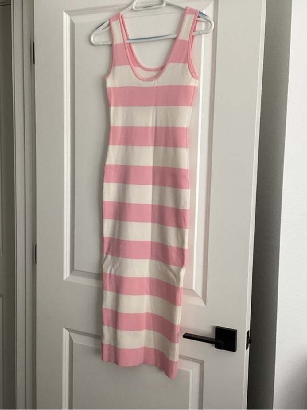 Active USA Pink and White Striped Tank Dress ~ NWT - SIZE M